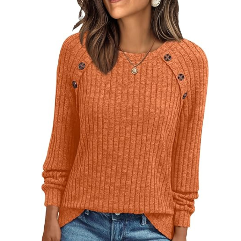 Womens Long Sleeve Sweater Casual Tunic Work Top