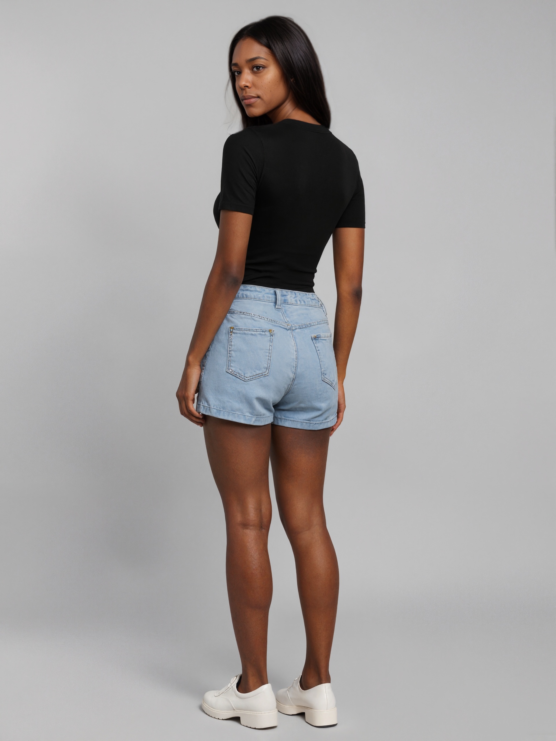 Cotton Blend Fitted Basic Bodysuit