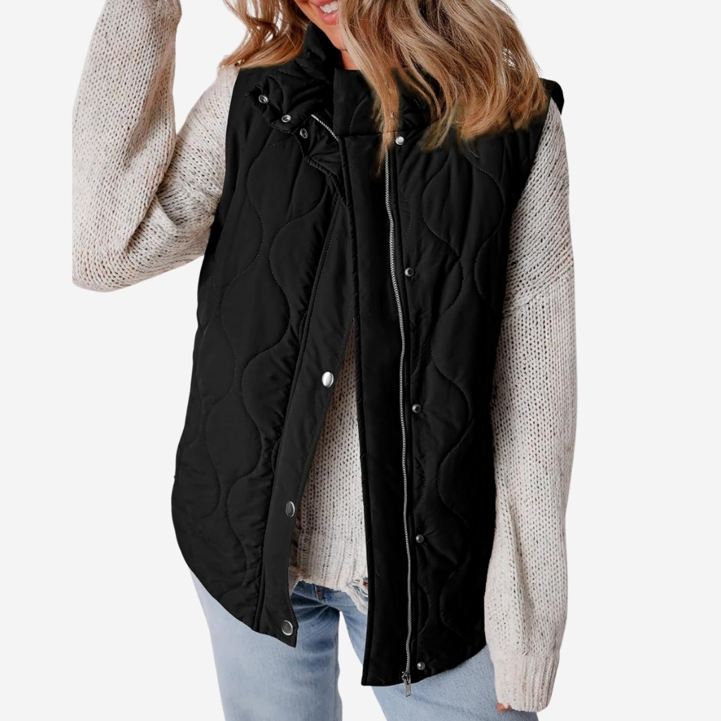 Cropped Puffer Vest for Women