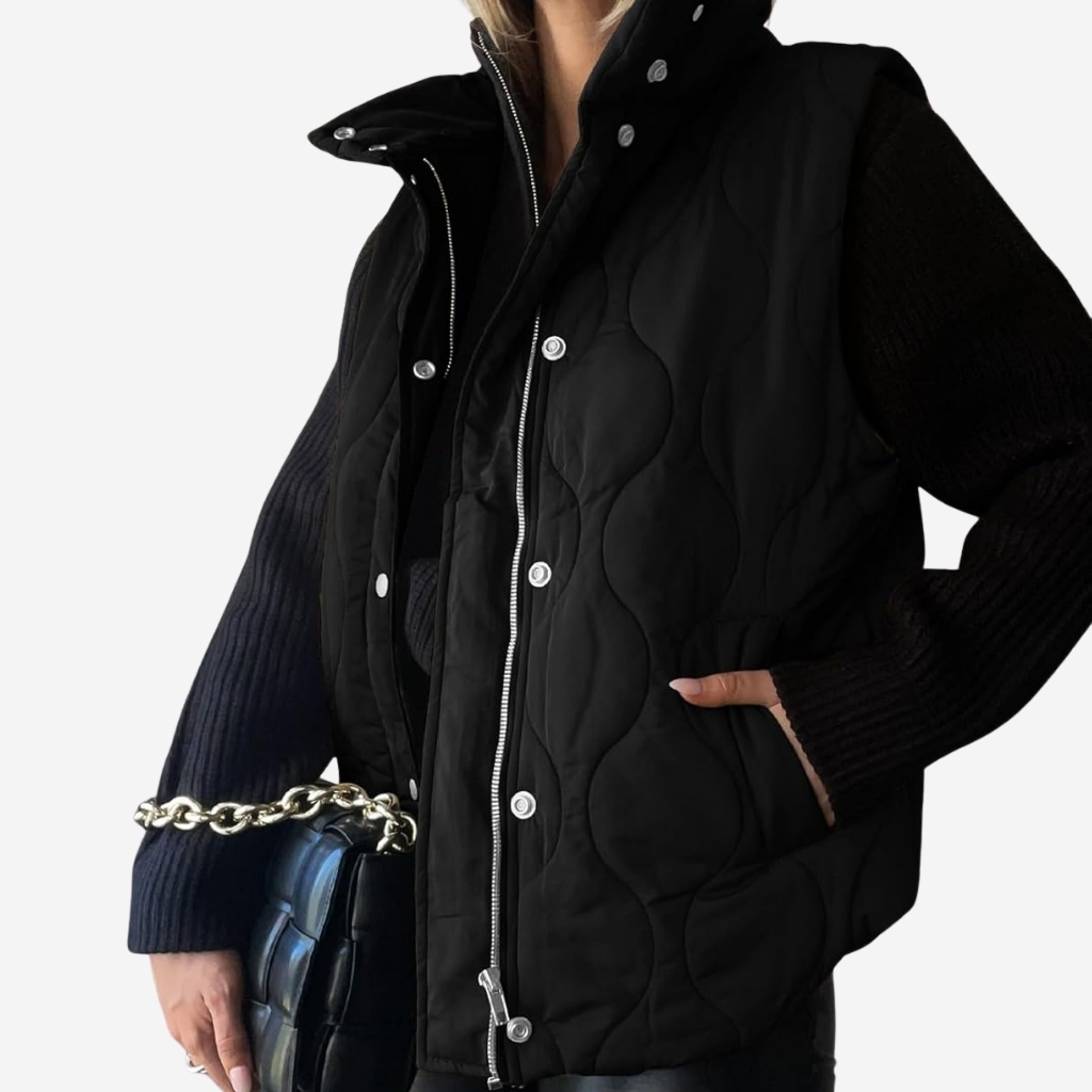 Cropped Puffer Vest for Women