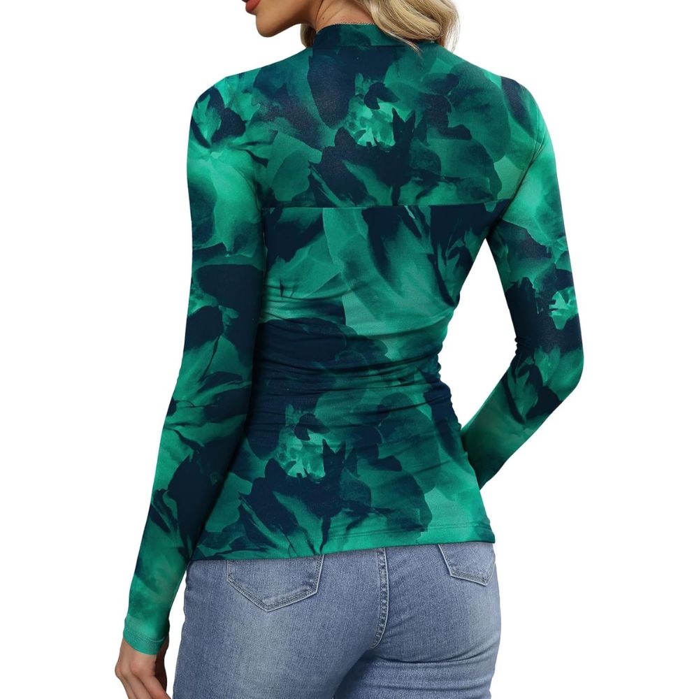 Mesh Long Sleeve Shirts Fashion Clothing Turtle Necks