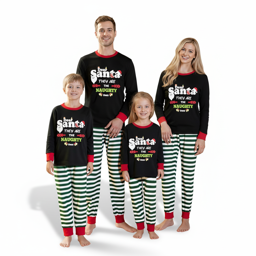 Dear Santa Letter Printed Christmas Family Pajama Set