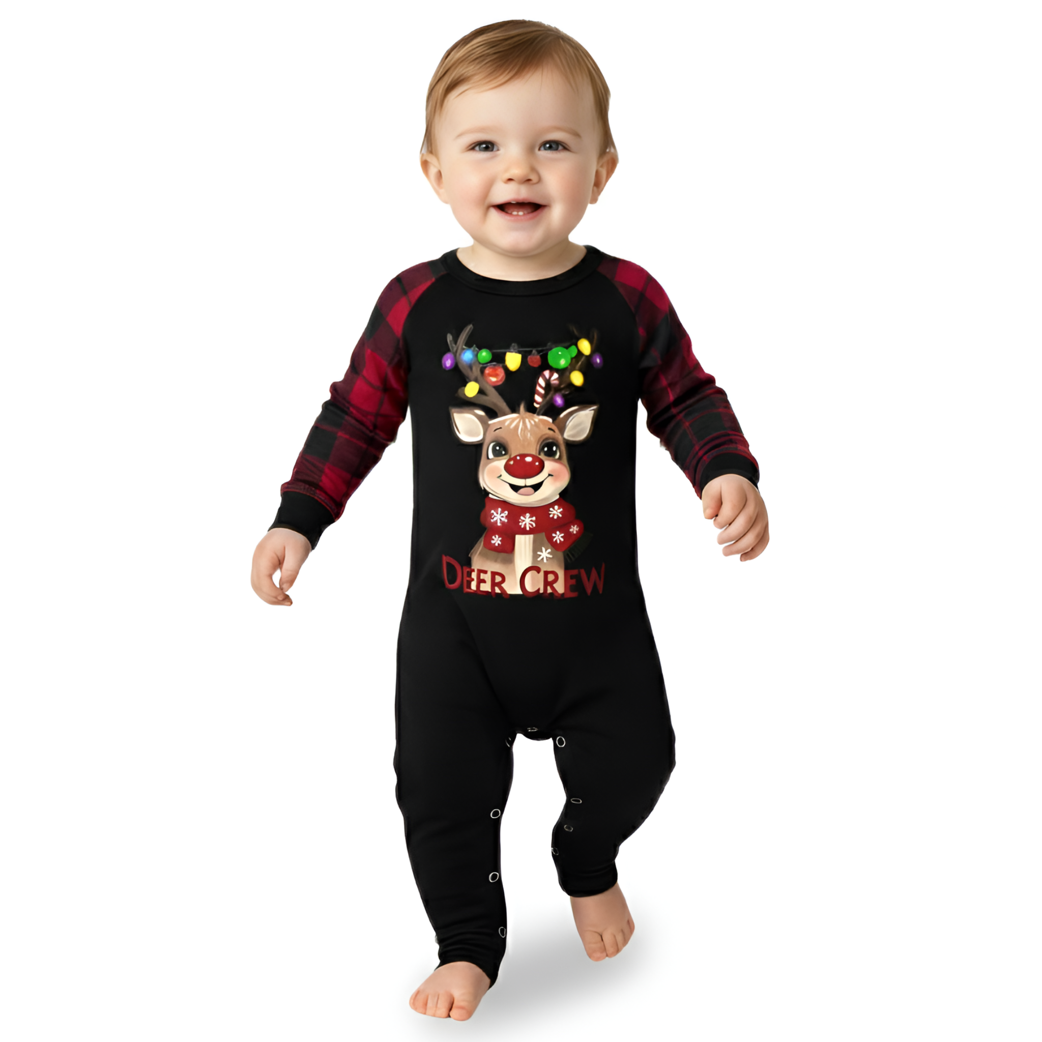 Deer Crew Family Matching Pajama SetsDeer Printed Crew Family Matching Pajama Sets - Image 5