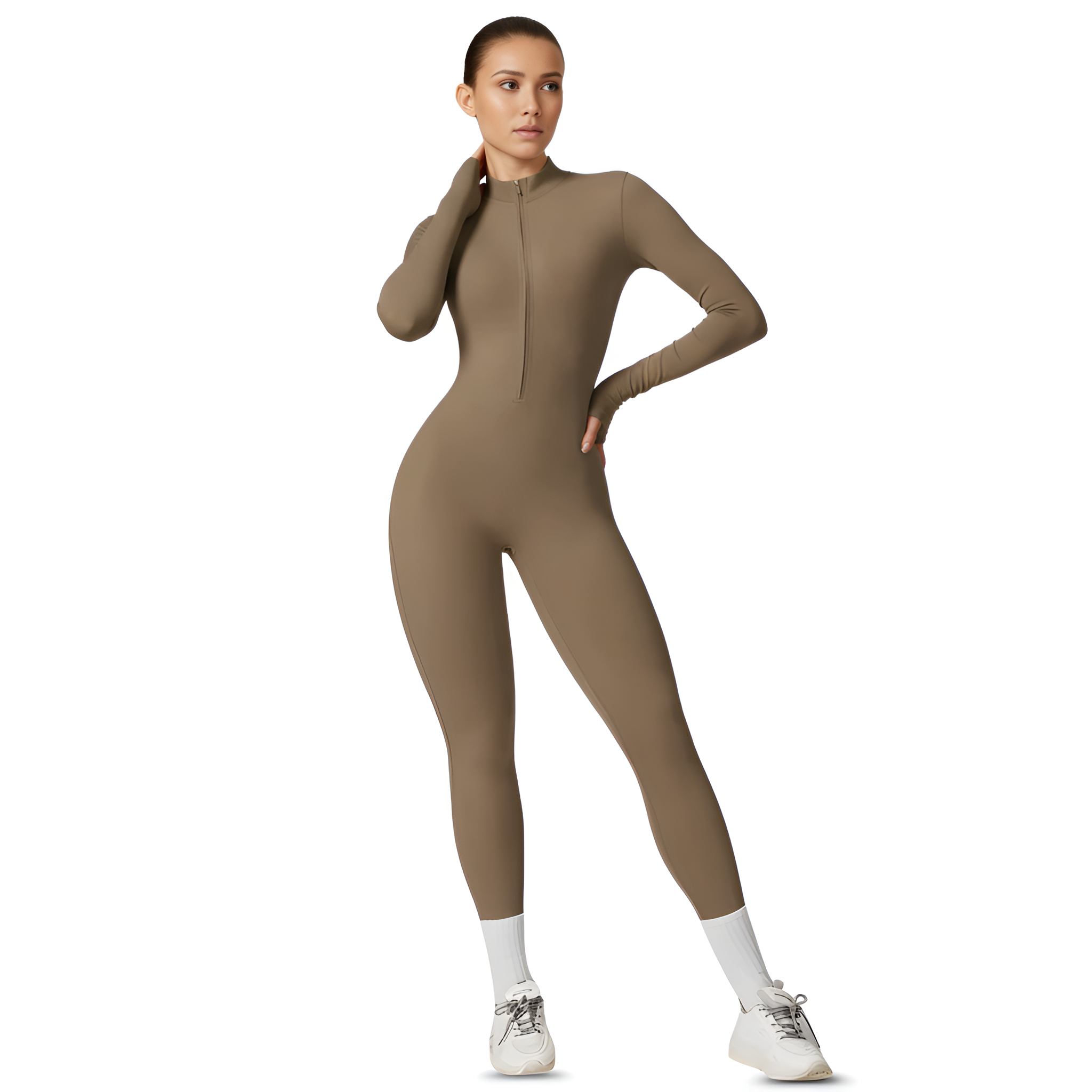 Long Sleeve Sports Jumpsuit For Women