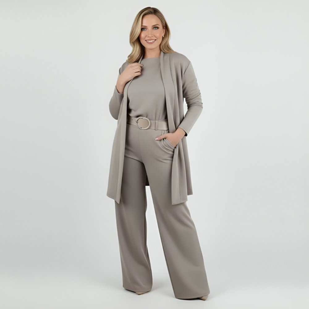 Longline Cardigan Three Piece Set