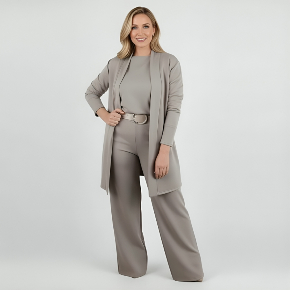 Longline Cardigan Three Piece Set