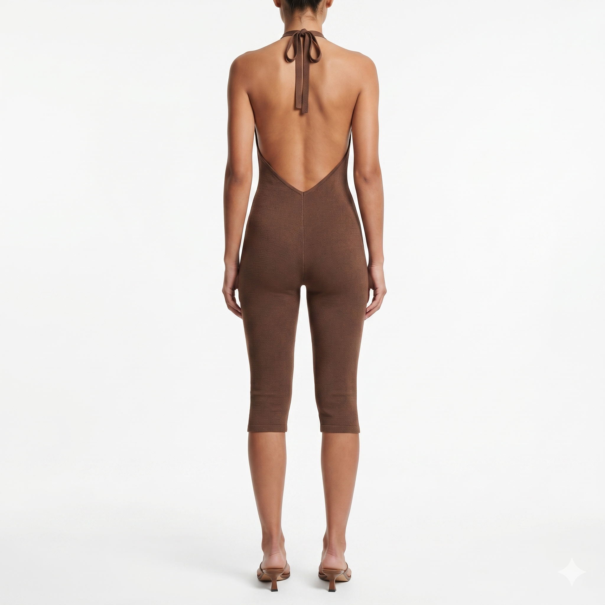 Casual Summer Sleeveless Halter Fit Solid Jumpsuit For Women