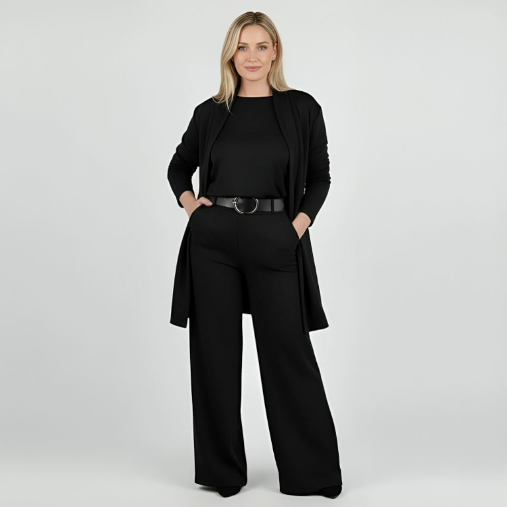 Longline Cardigan Three Piece Set