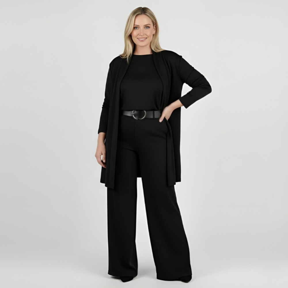 Longline Cardigan Three Piece Set