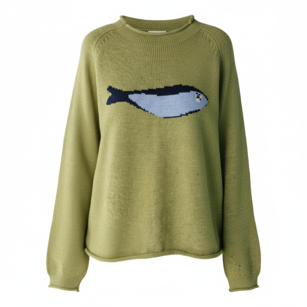 Cozy Knit Pullover with Animal Motif