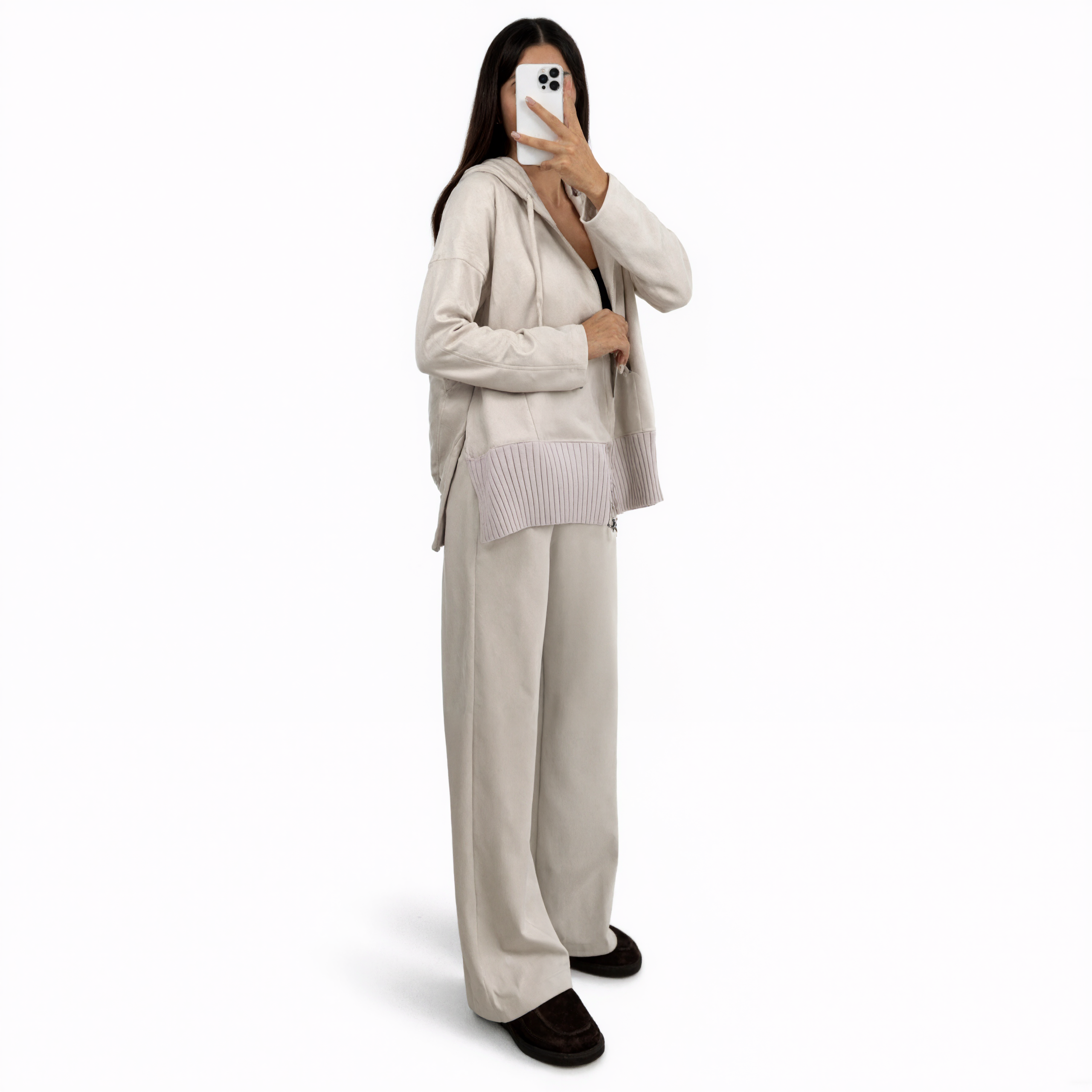 Hooded Cardigan Cozy Two Piece Loungewear Set