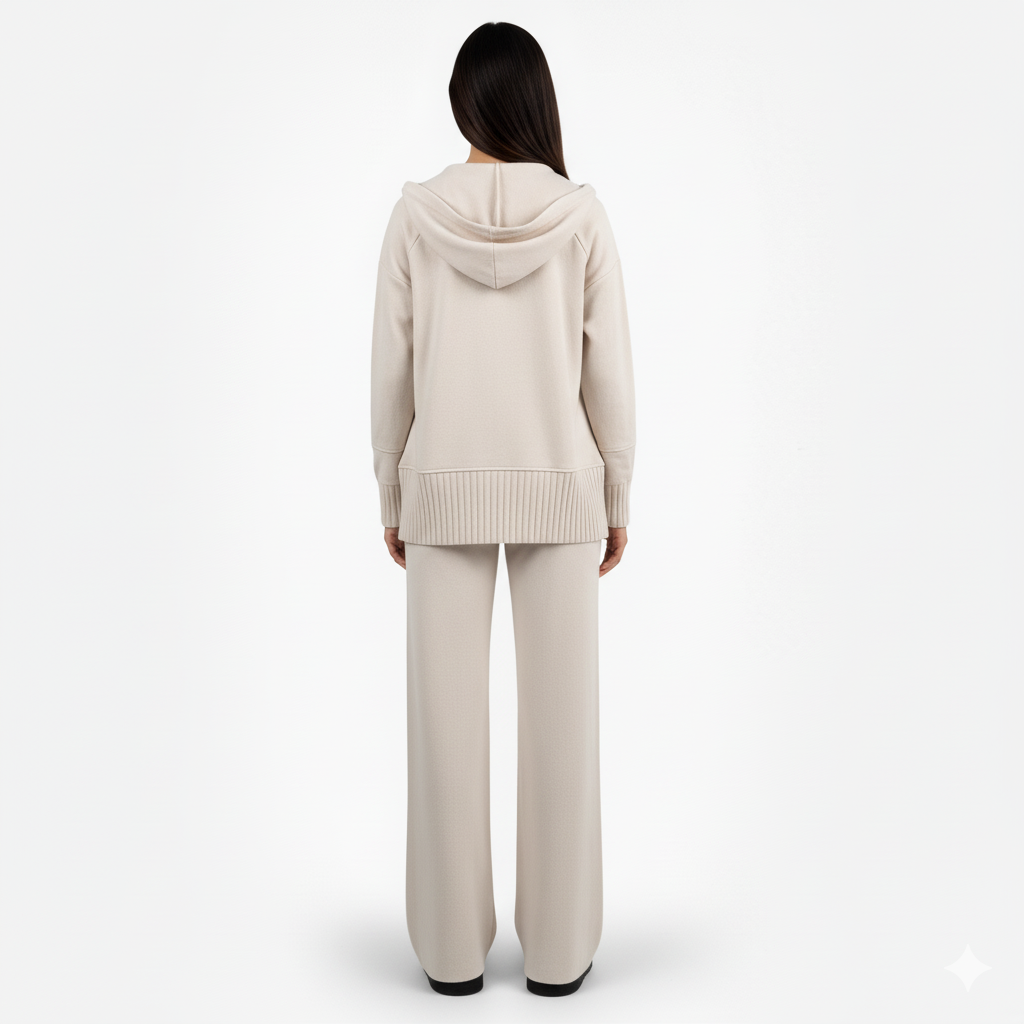 Hooded Cardigan Cozy Two Piece Loungewear Set