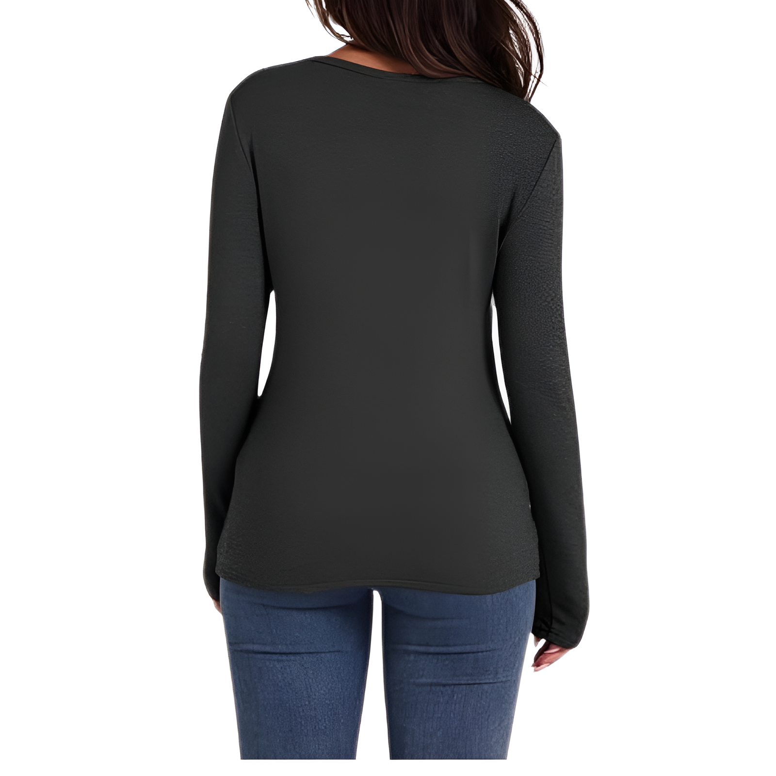 Soft Fleece Lined Long Sleeve Thermal Top For Women