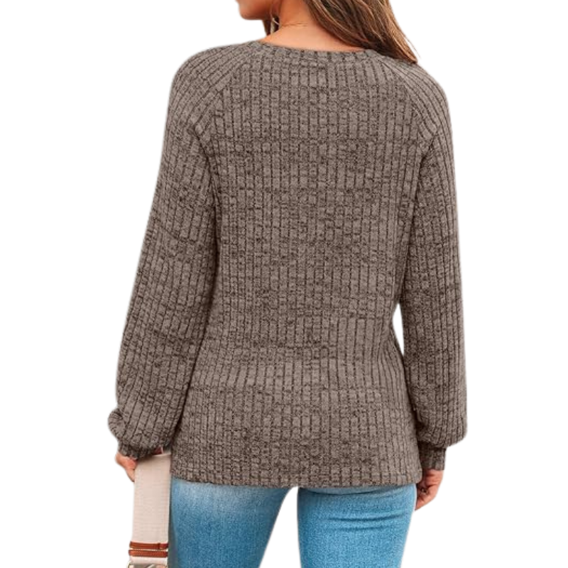 Womens Long Sleeve Sweater Casual Tunic Work Top