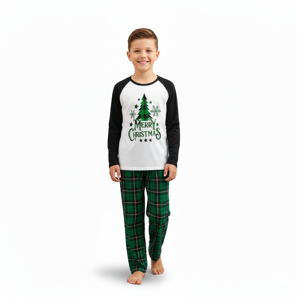 Holiday Plaid Christmas Pajama SetHoliday Plaid Christmas Pajama Set - Image 4