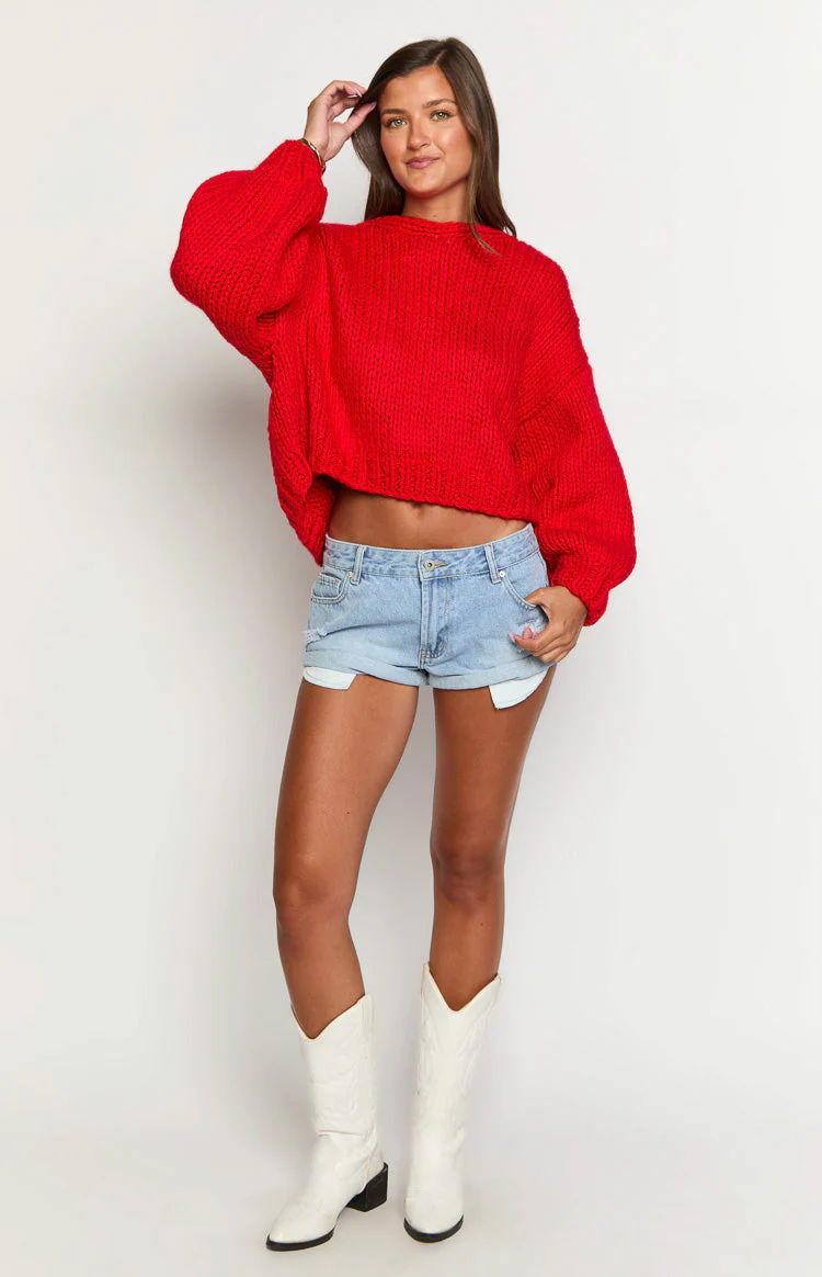 Cozy Holiday Knit Sweater For Casual Outfits