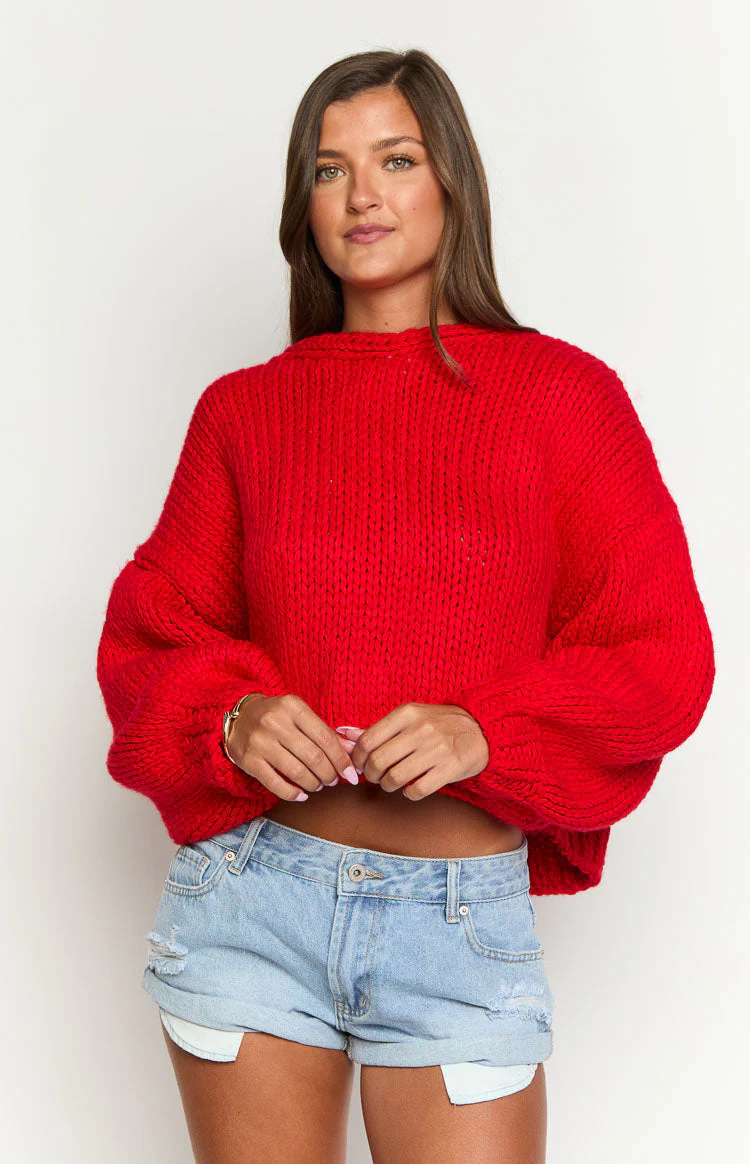 Cozy Holiday Knit Sweater For Casual Outfits