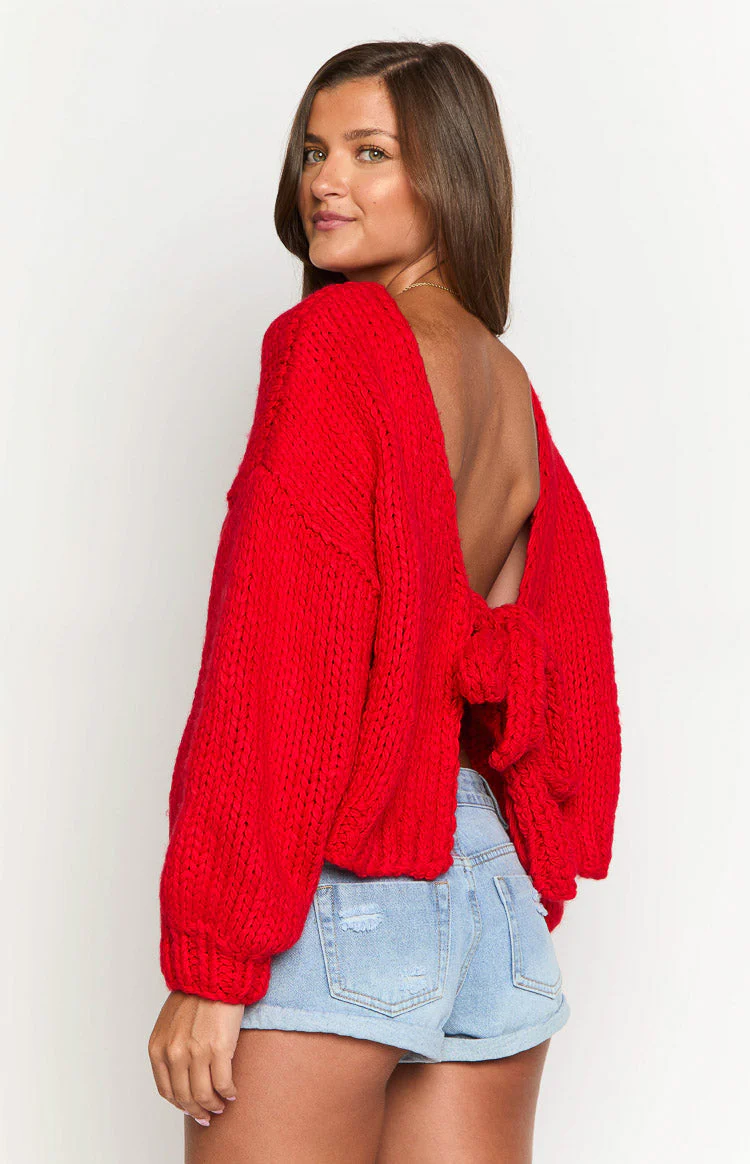 Cozy Holiday Knit Sweater For Casual Outfits