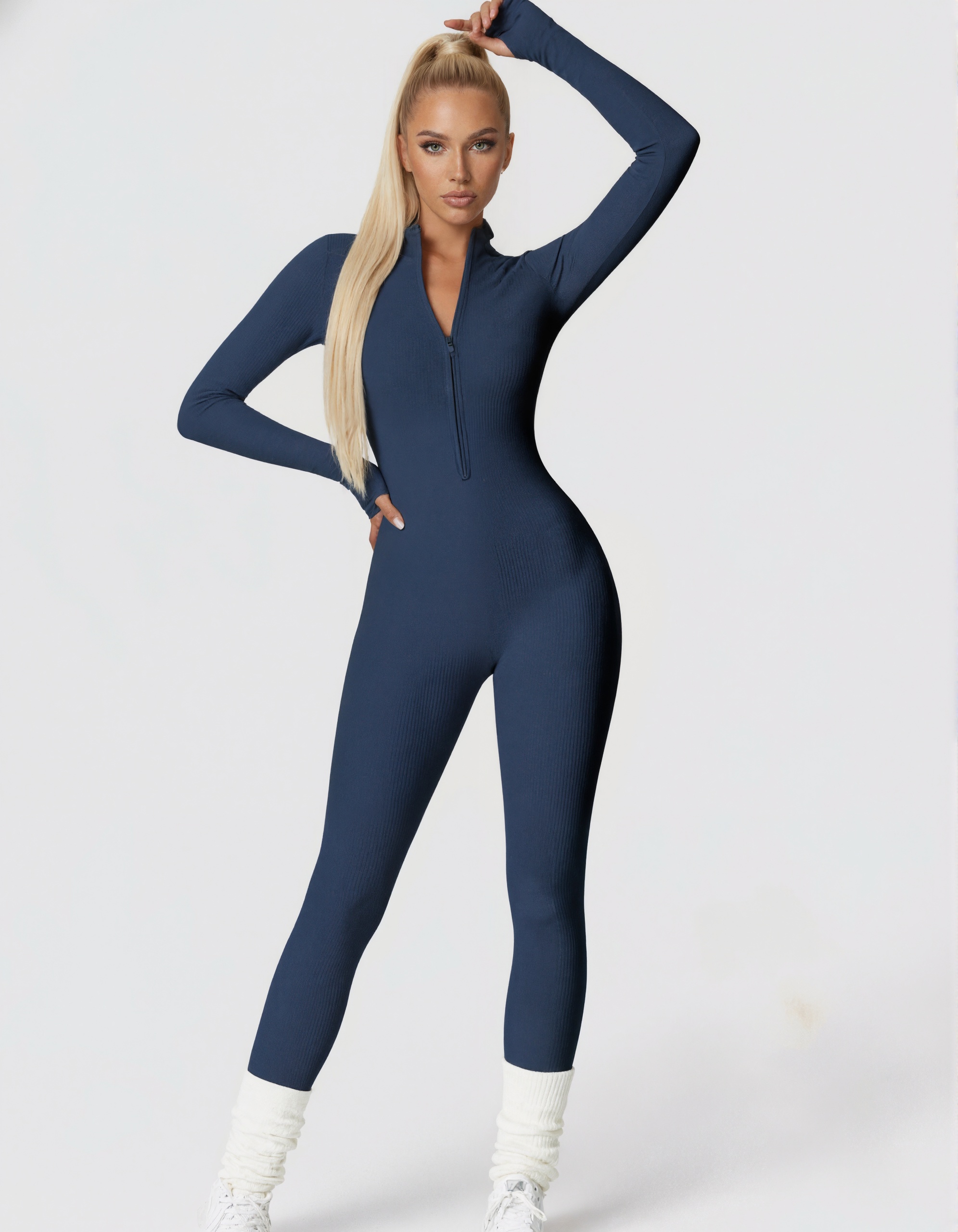 Long Sleeve Fleece Jumpsuit