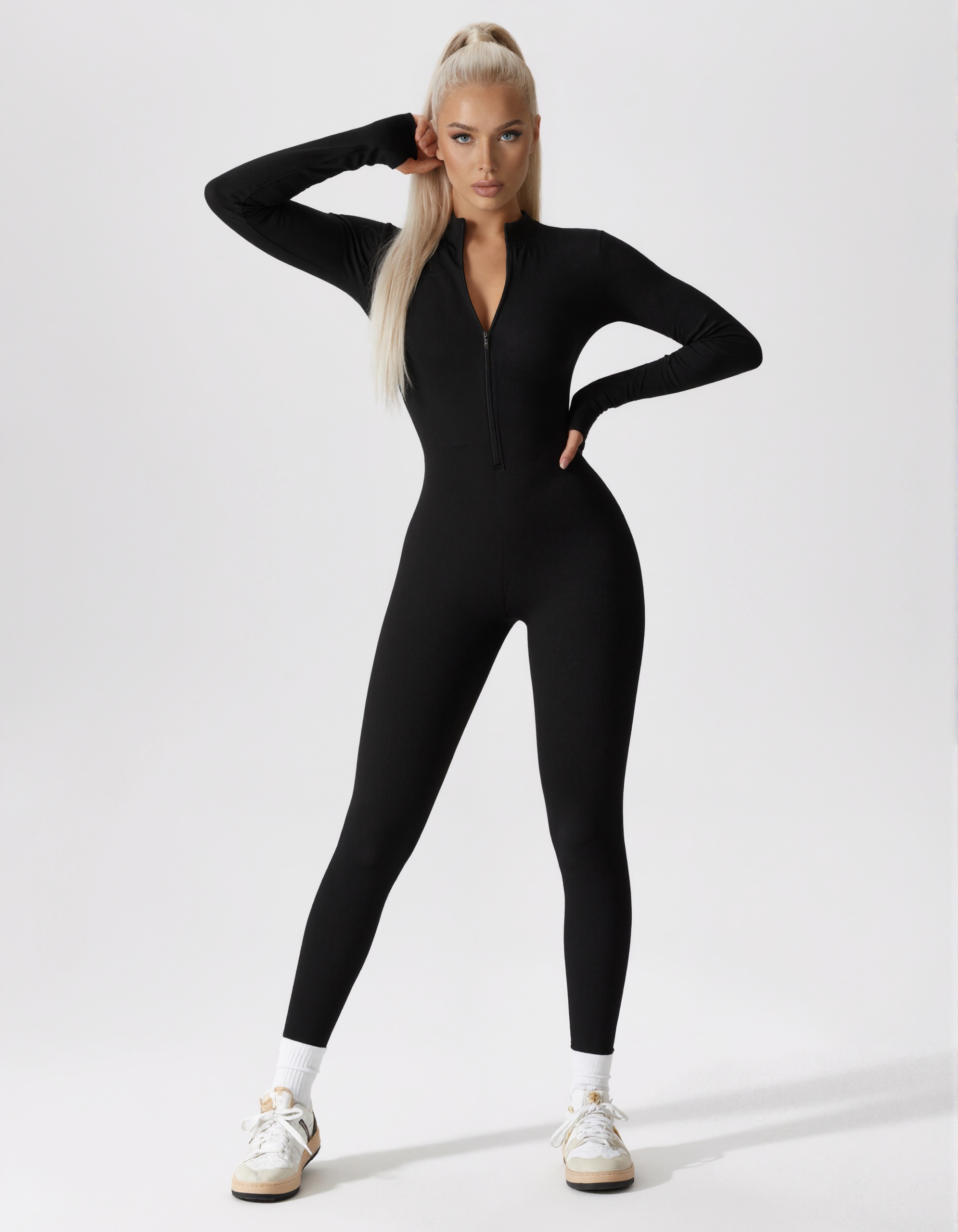 Long Sleeve Fleece Jumpsuit
