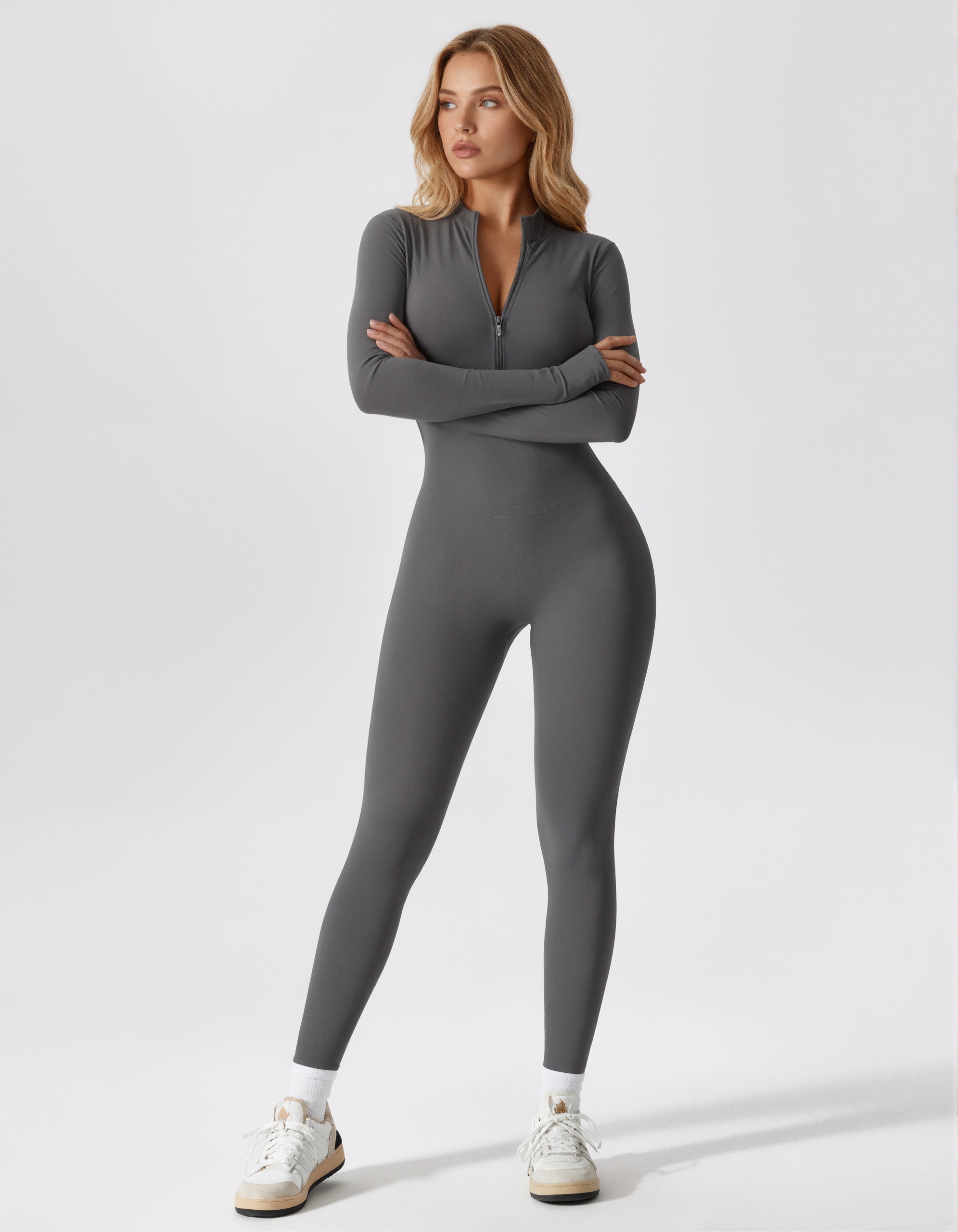 Long Sleeve Fleece Jumpsuit