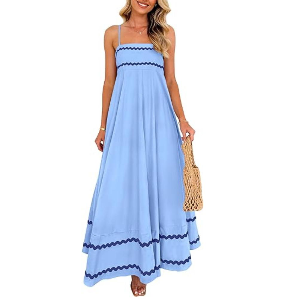 Summer Flowy Spaghetti Strap Maxi Dress For Women