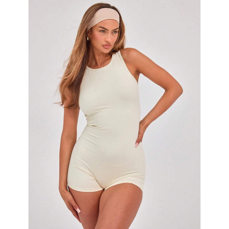 One Piece Sport Sleeveless Design jumpsuit