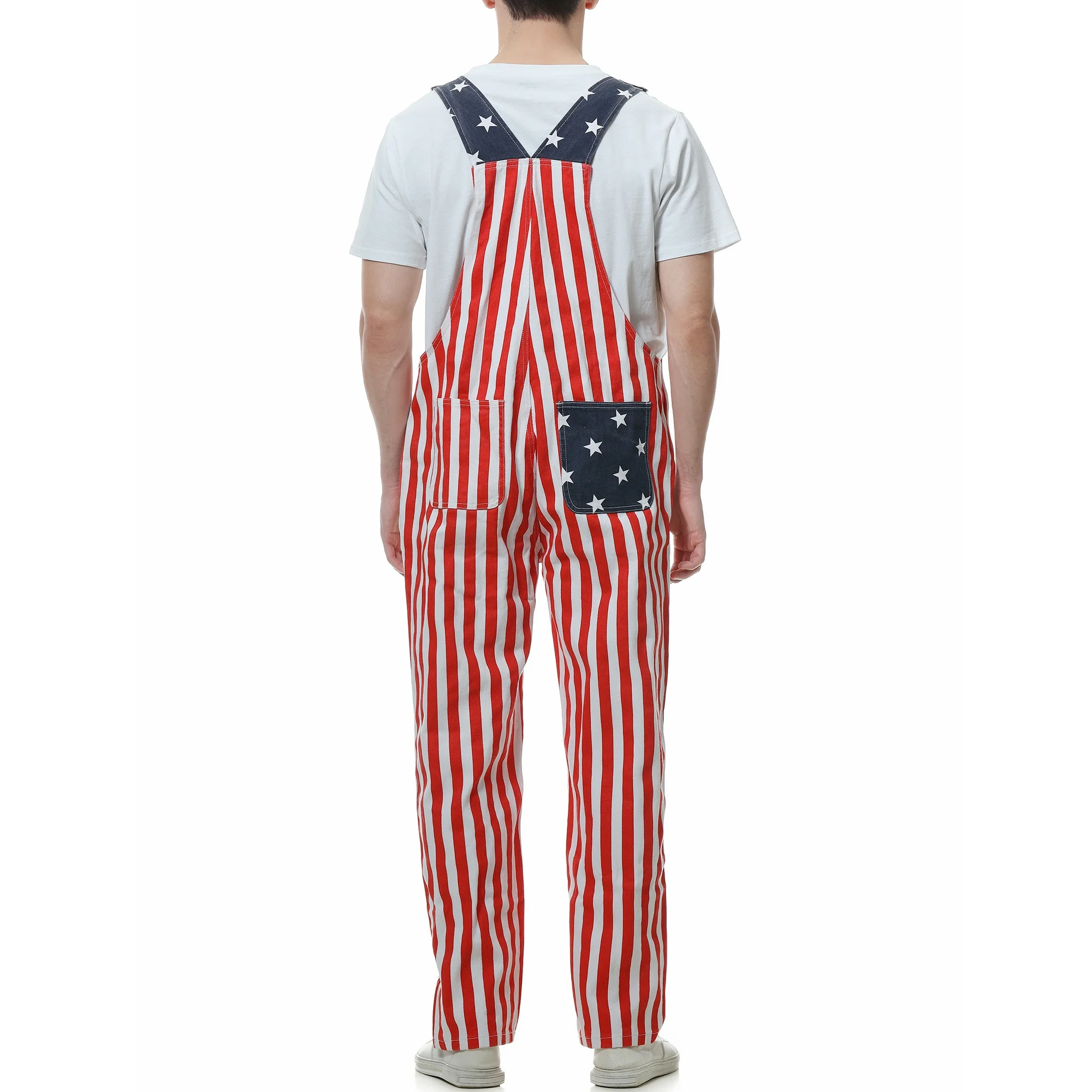  Denim Bib Coveralls Adjustable Straps Jumpsuit with Zip