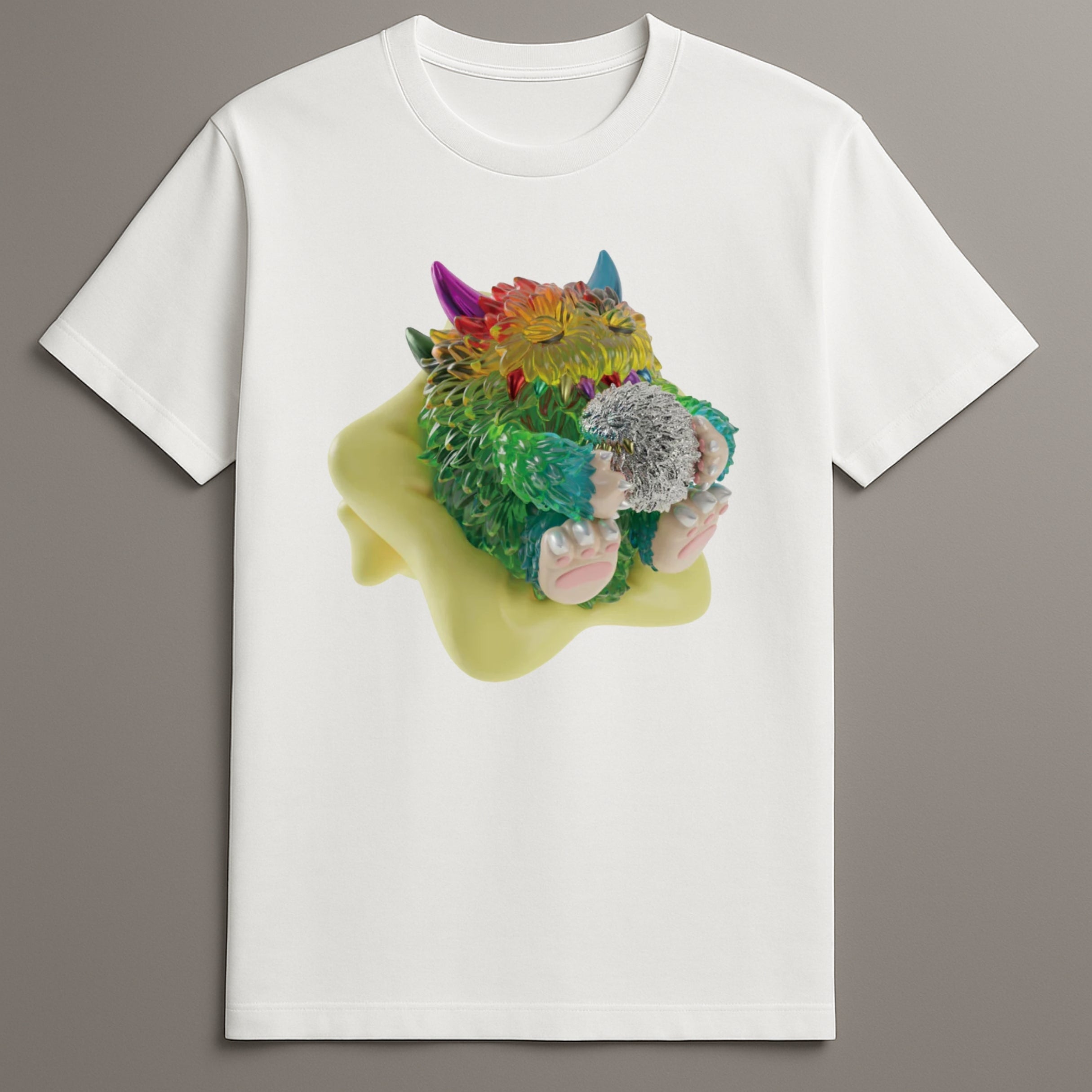 Sitting rainbow beast