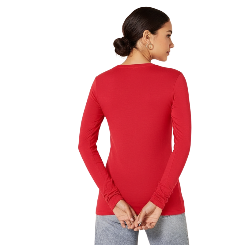 Women Long Sleeve Crewneck T Shirt Regular Fit Casual Top