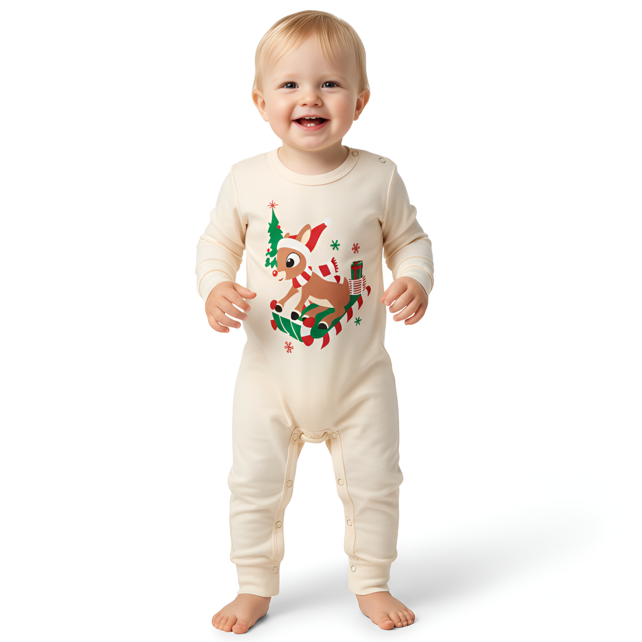 Reindeer Printed Family Matching Pajama SetsReindeer Printed Family Matching Pajama Sets - Image 5