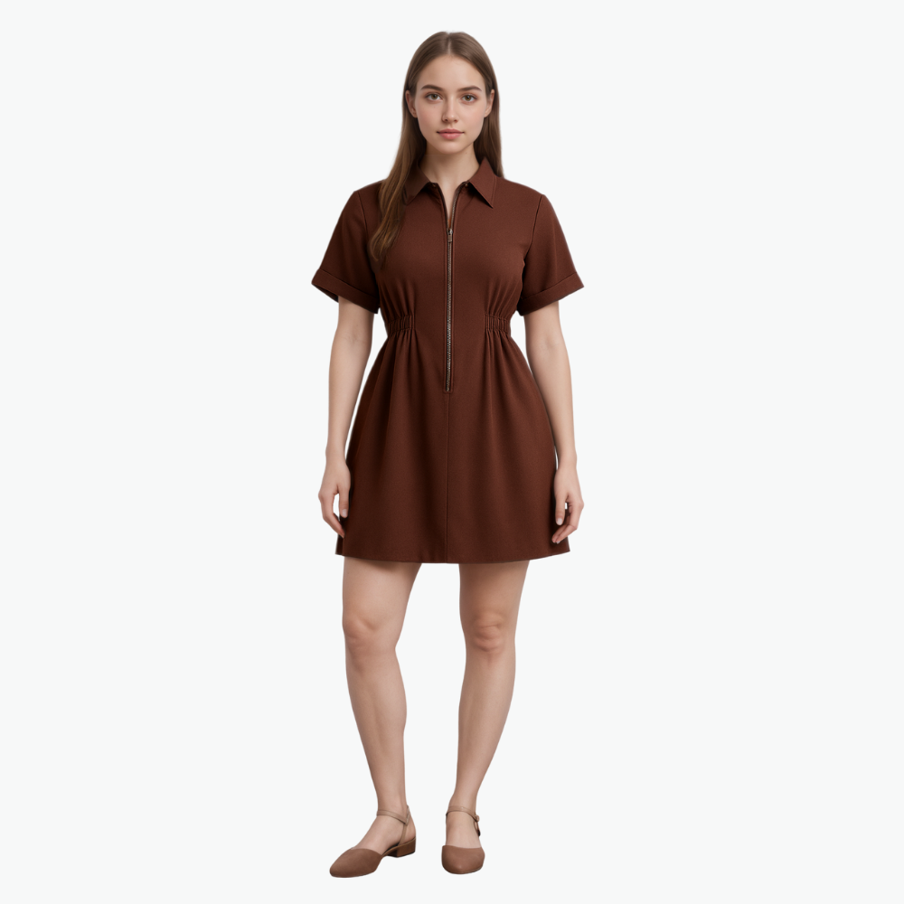 Utility Cinched Zip Dress