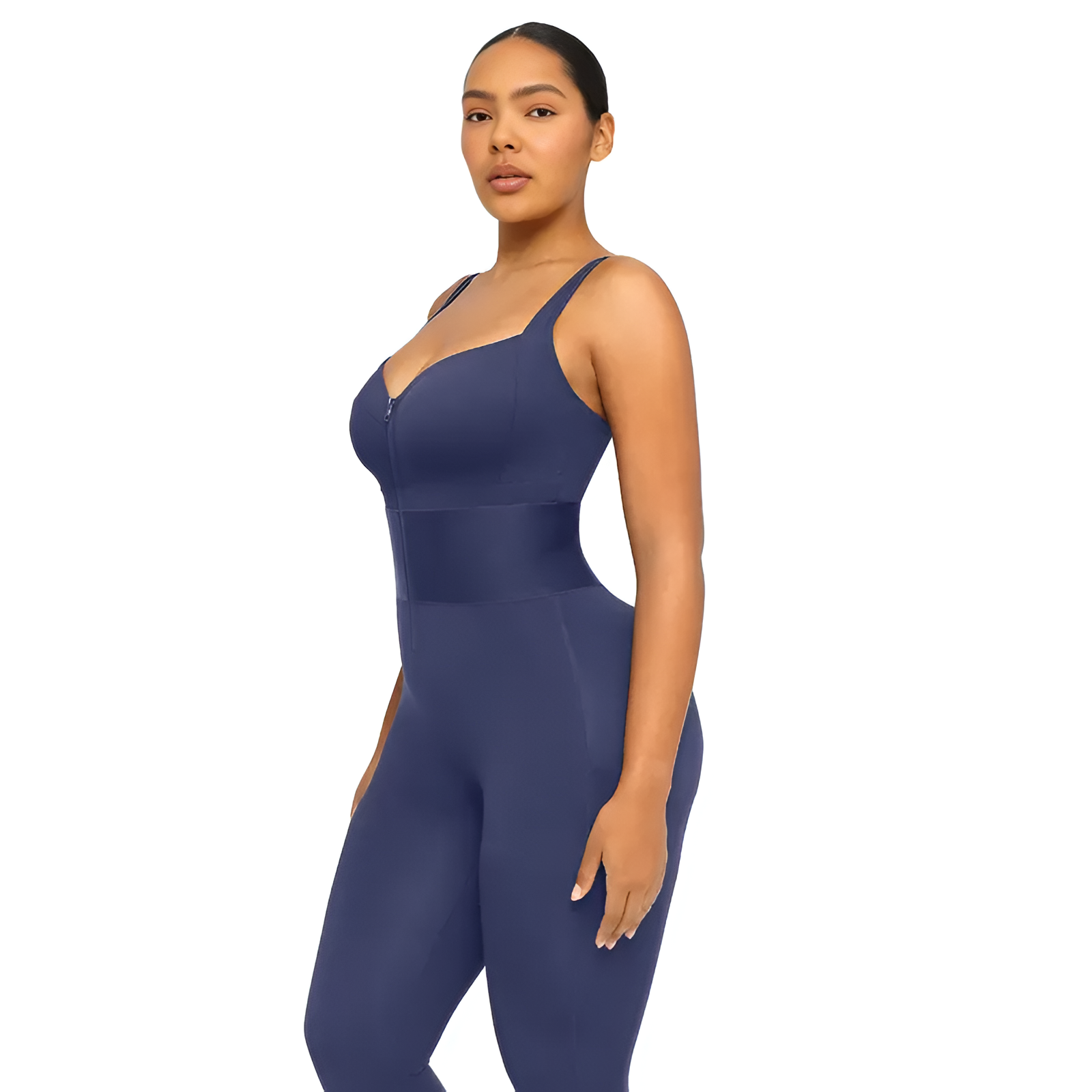 Sleeveless Jumpsuit With Front Zip For Women