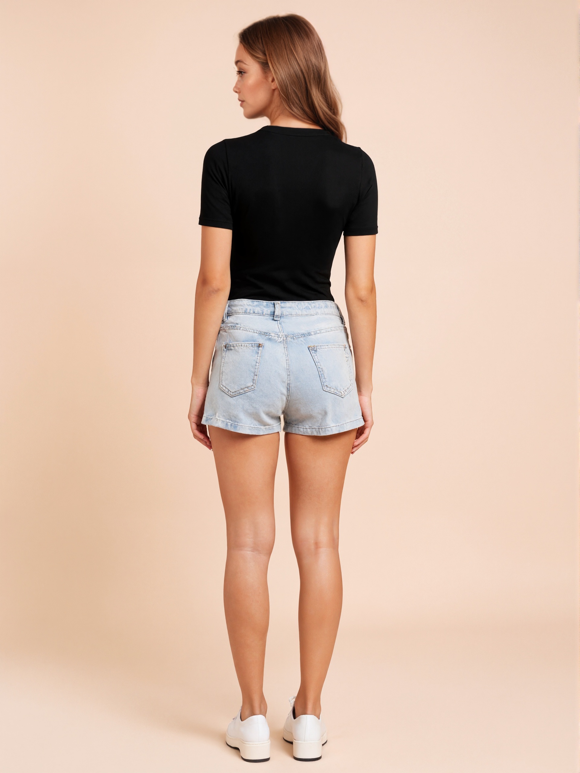 Slim Fit Basic Cotton Blend Bodysuit