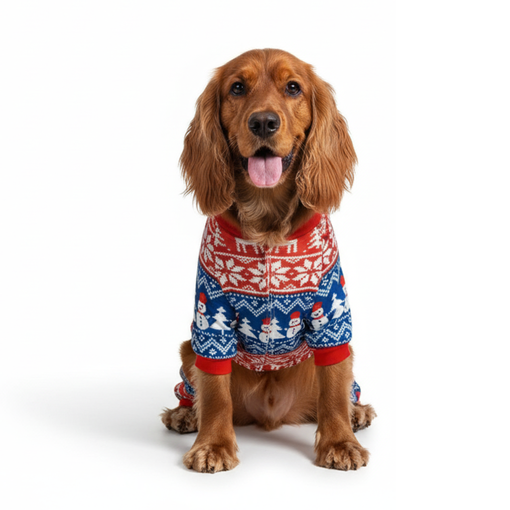 Snowman Design Matching Family Christmas Pajamas With Long Sleeve Tops And LoungewearSnowman Design Matching Family Christmas Pajama Set - Image 6