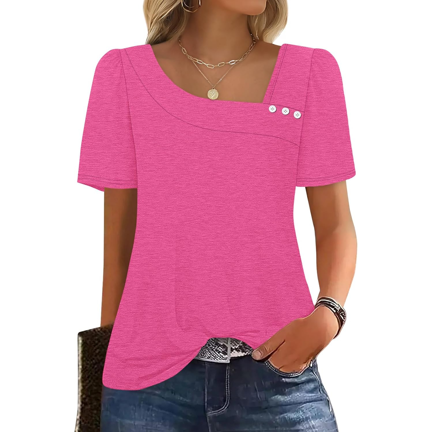 Summer Spring Short Sleeve Shirts For Women