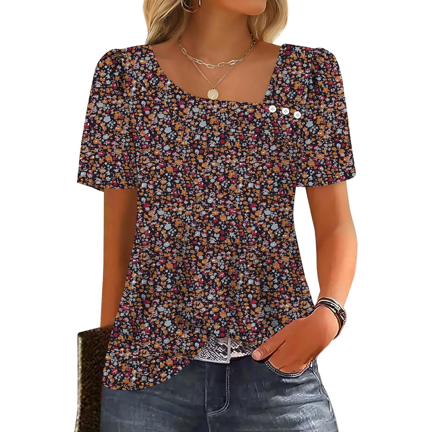Summer Spring Short Sleeve Shirts For Women