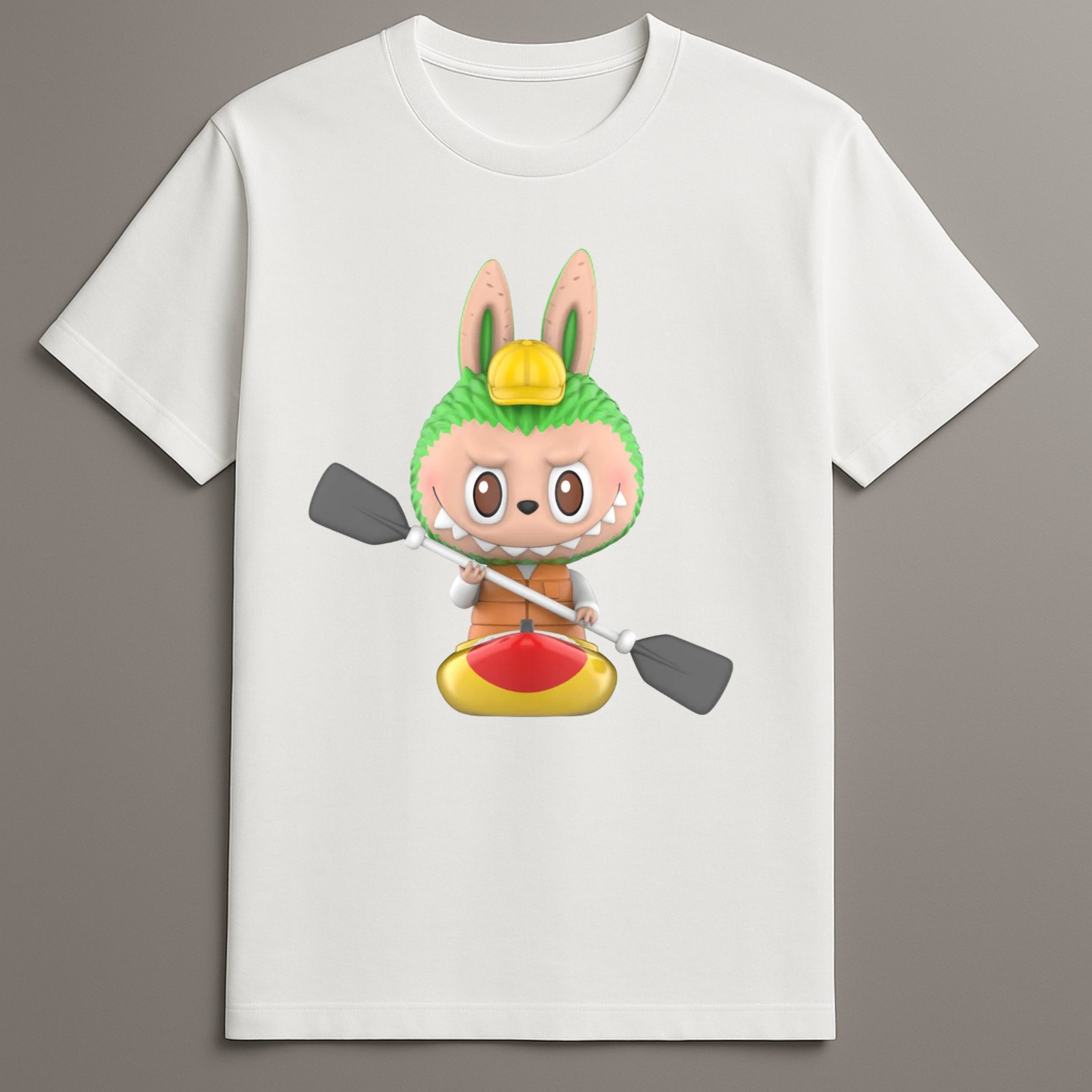Labubu character camping print tee