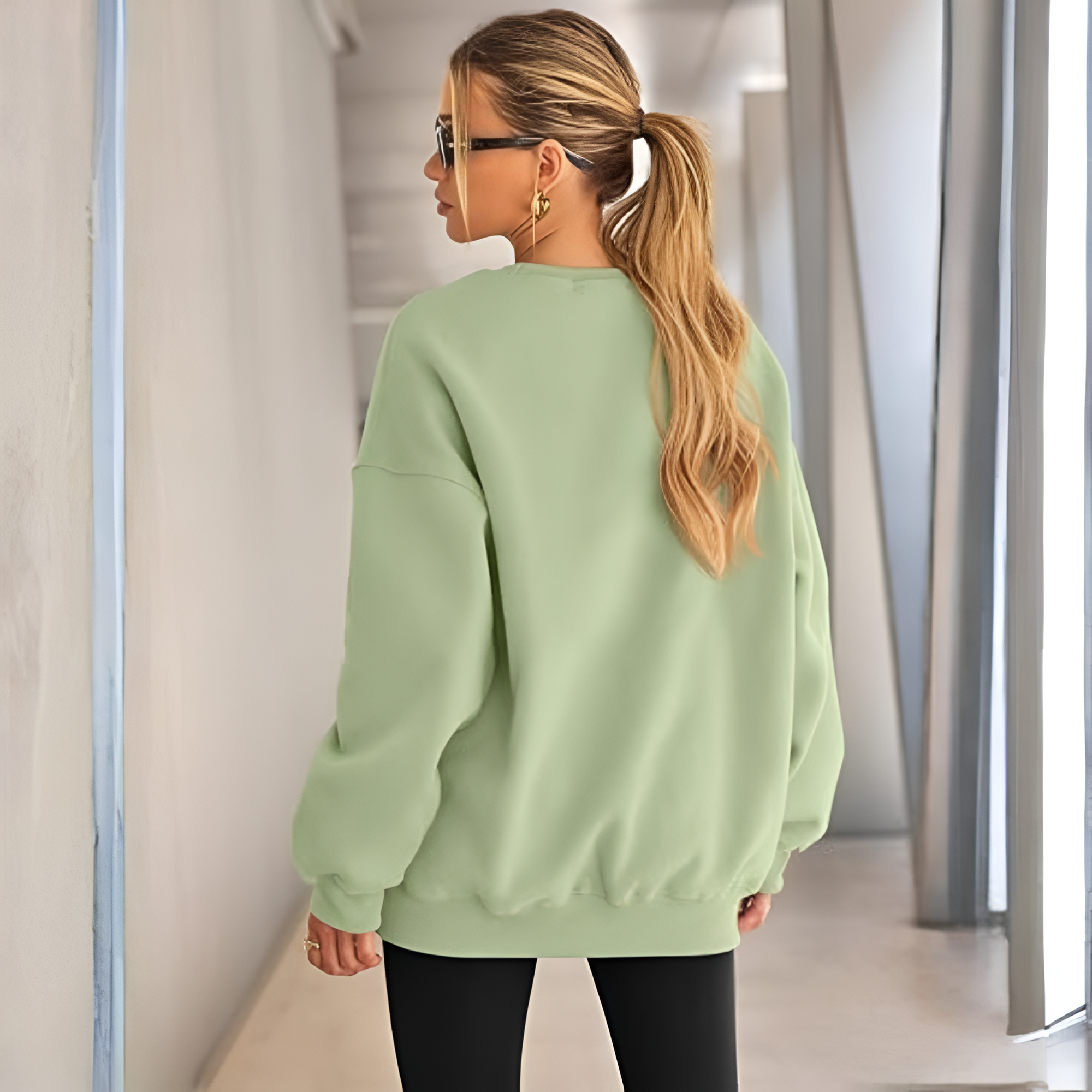 Oversized Sweatshirt Hoodies With Fleece For Women