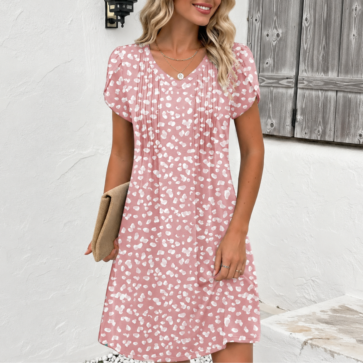 Floral A Line hort Boho Sundress For Women