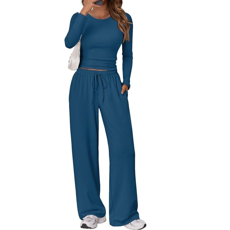 Women's 2 Piece Matching Lounge Set Long Sleeve