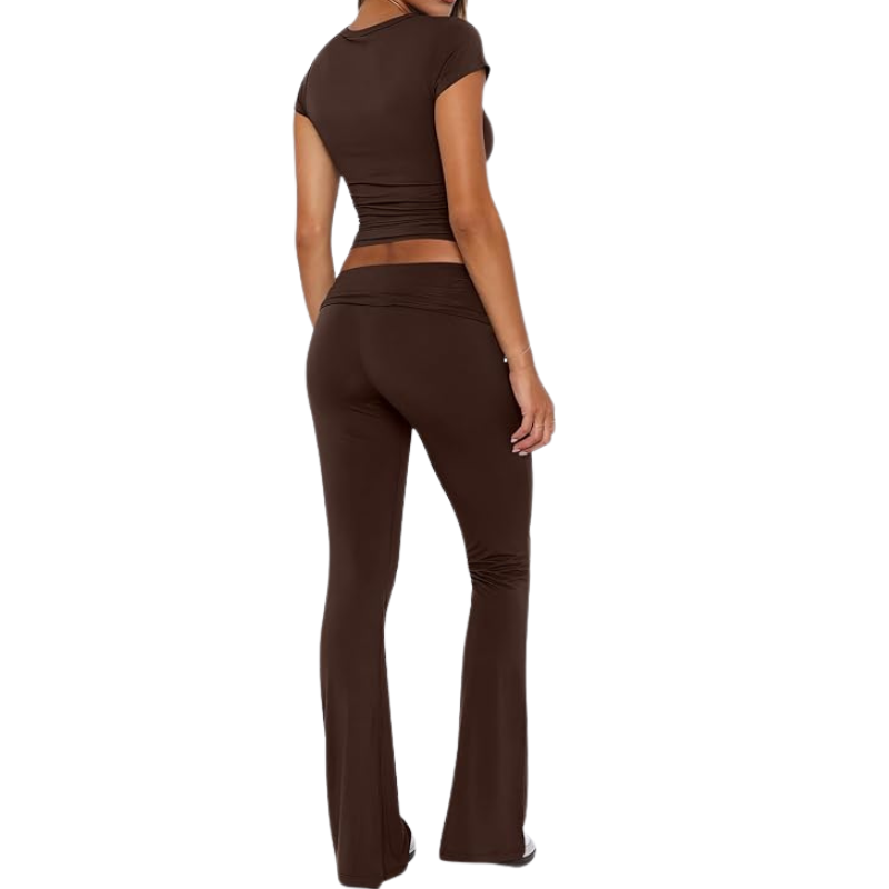 Lounge Sets for Women 2 Piece Foldover Yoga