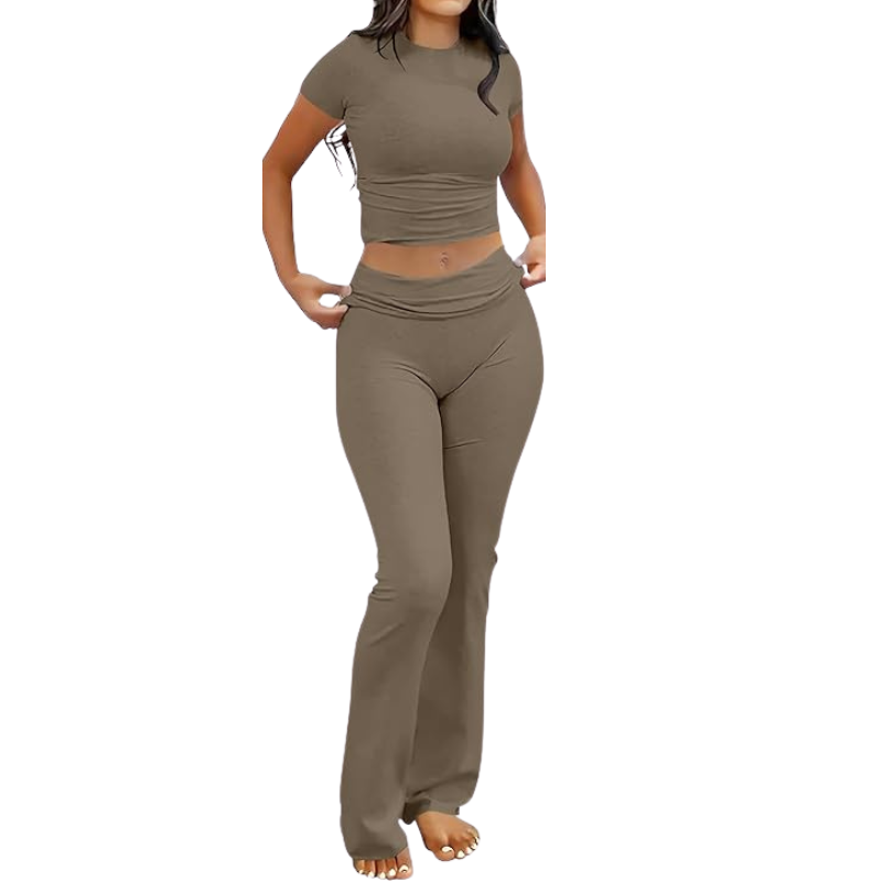 Lounge Sets for Women 2 Piece Foldover Yoga