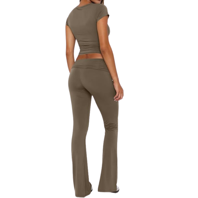 Lounge Sets for Women 2 Piece Foldover Yoga