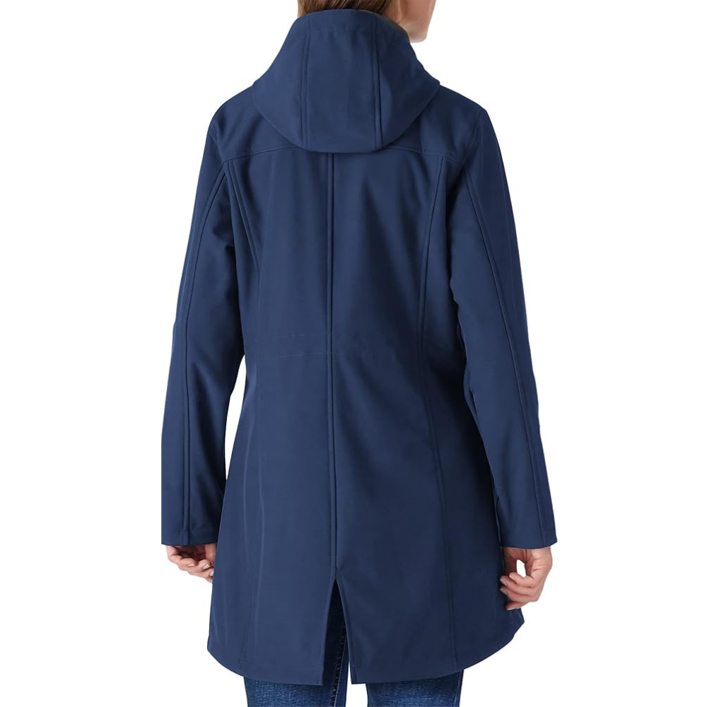 Women Lightweight Waterproof Fleece Lined Hooded Softshell Rain Jacket