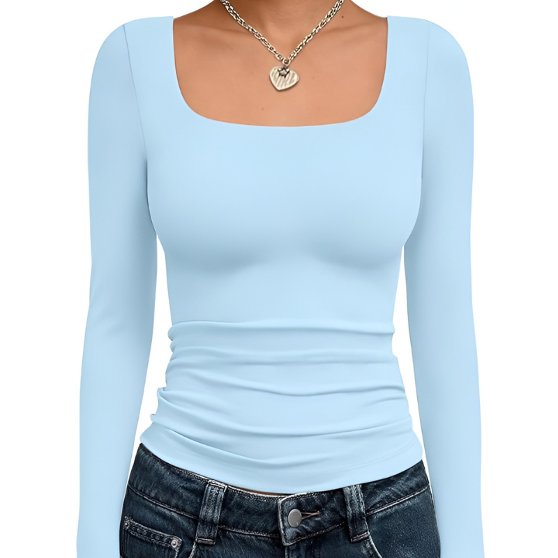 Womens Long Sleeve Shirts Crop Tops Fall Fashion