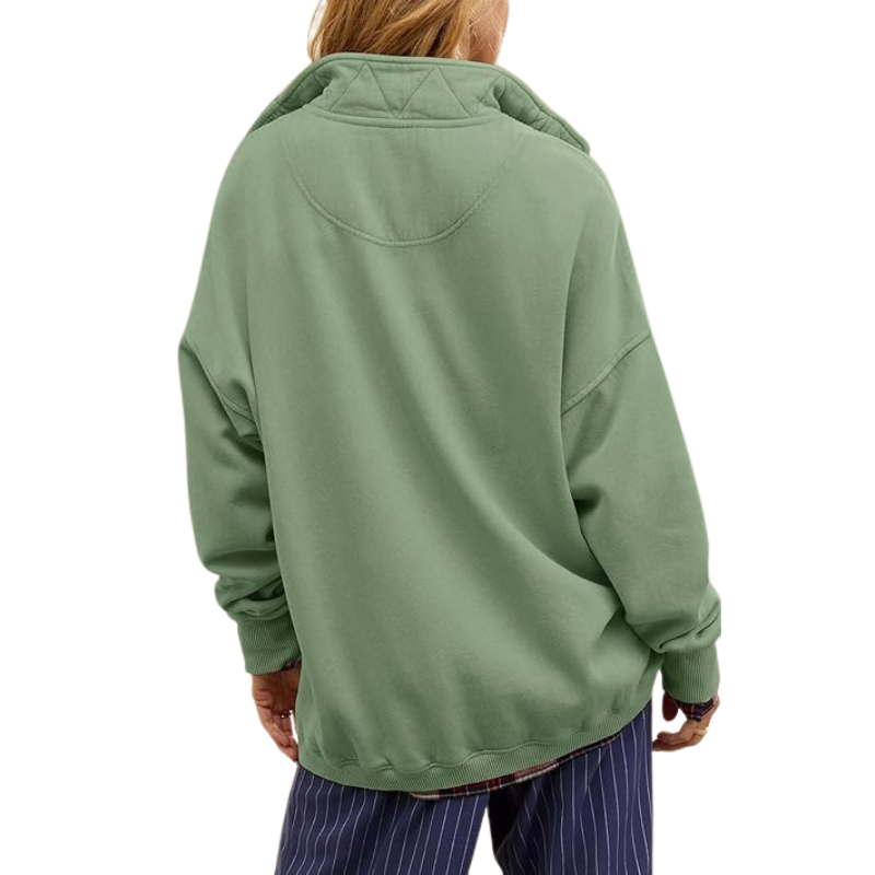 Sweatshirt For Women Oversized Casual Long Sleeve Button Henley Neck Pullover Tops Fashion Outfits Clothes