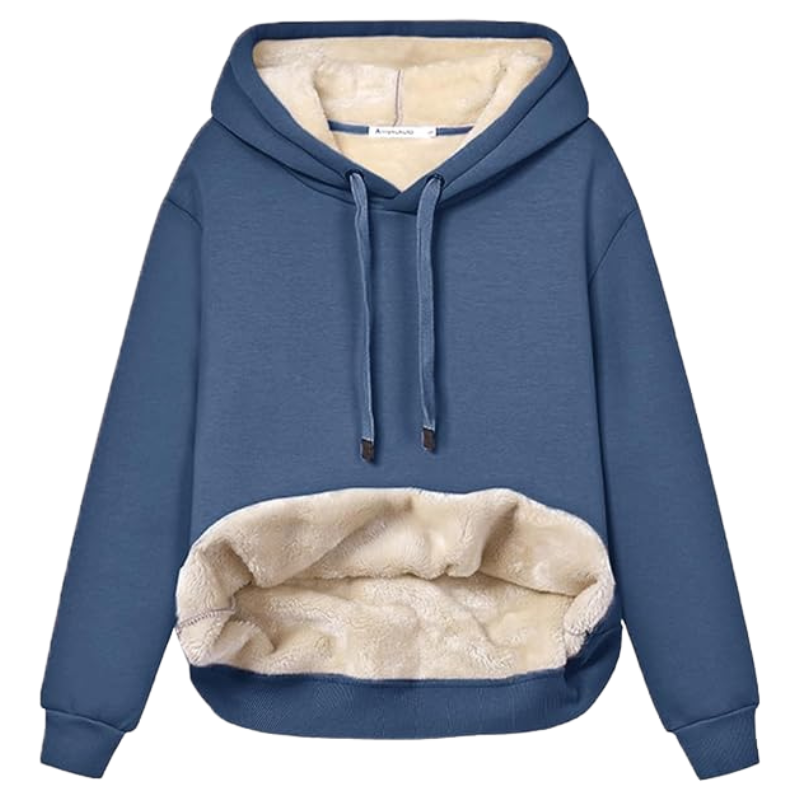 Haellun Womens Casual Winter Warm Fleece Sherpa Lined Pullover Hooded Sweatshirt