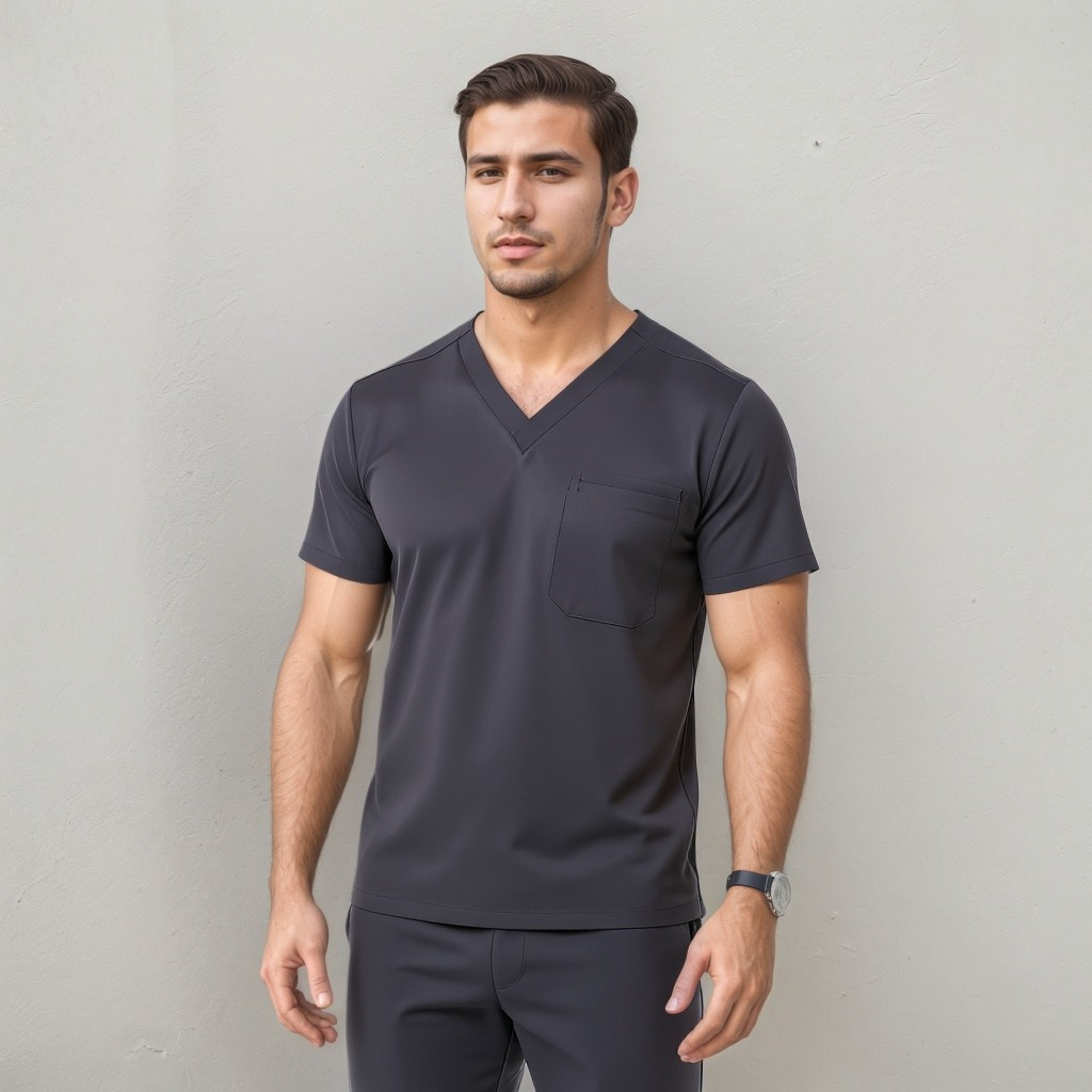 Leon Three Pocket Scrub Top