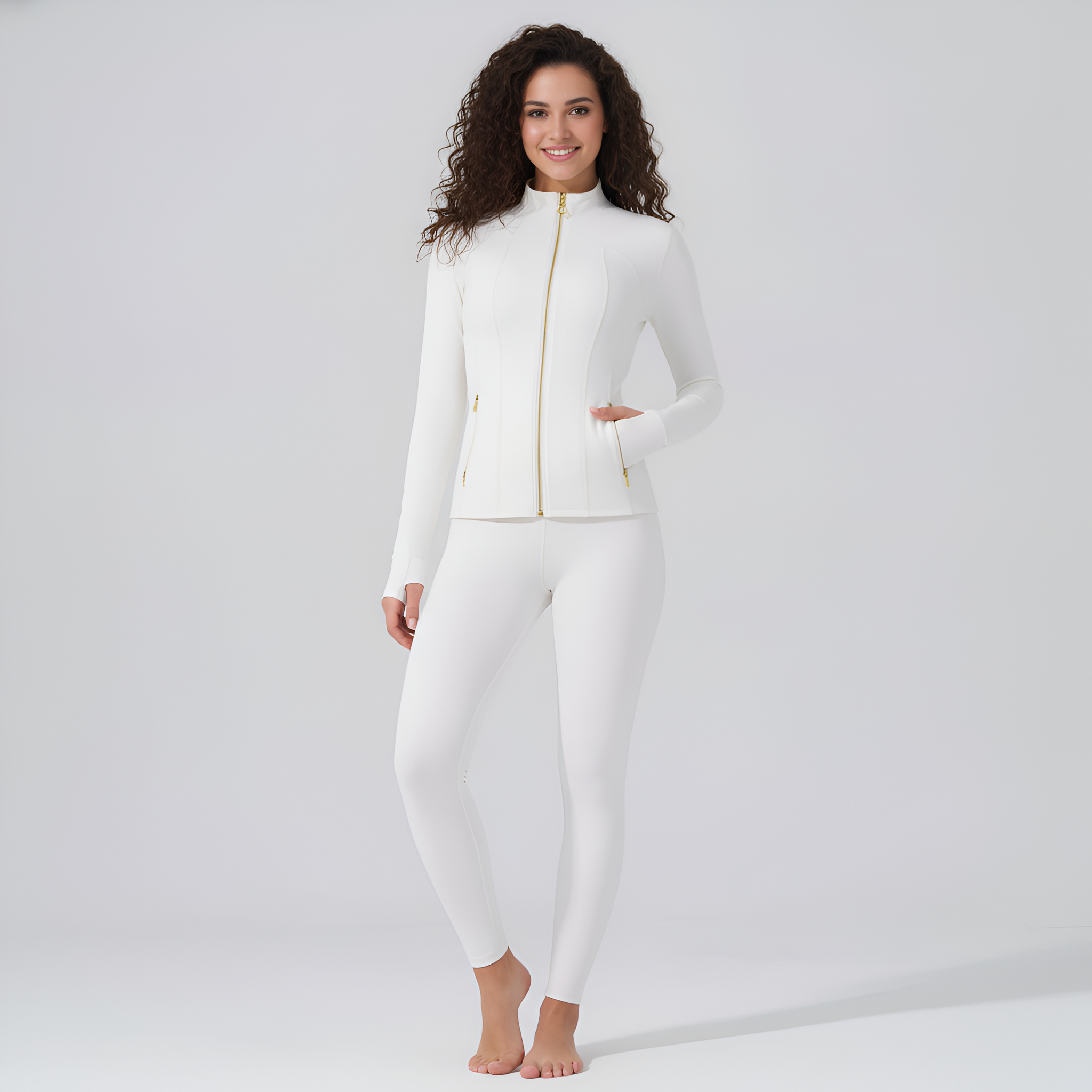 Soft Brushed Sporty Jacket and Leggings 